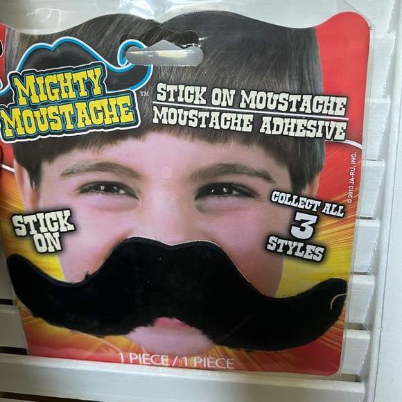 JA-RU Mighty Mustache Stick On Mustache Child's Toy Costume Accessory NEW - Picture 2 of 3
